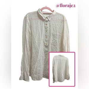 J.Crew Classic Fit Pink Gingham Popover Shirt Size 14